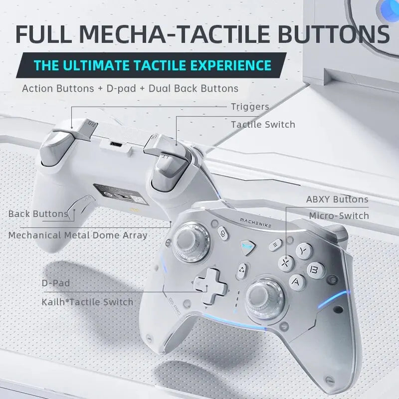 Machenike G5 Pro Wireless Gaming Controller – Hall Effect Joysticks, Mecha-Tactile Triggers, Multi-Platform (PC/Switch/Android/iOS)