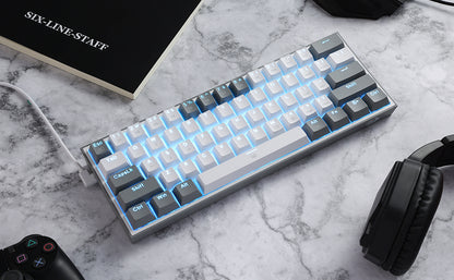Redragon K617 Fizz 60% Wired RGB Gaming Keyboard – Compact Mechanical, Hot-Swappable Switches, Anti-Ghosting (PC/Mac)
